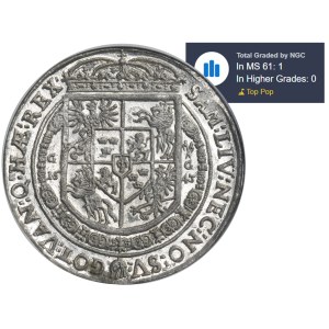 Ladislaus IV Vasa, Thaler Bromberg 1643 GG - NGC MS61 - RARE