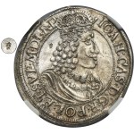John II Casimir, 1/4 Thaler Thorn 1655 HIL - NGC MS61 - ex. Potocki