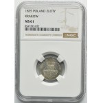 Free City of Krakau, 1 zloty 1835 - NGC MS61