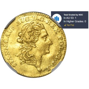 Poniatowski, Dukát varšavský 1775 EB - NGC AU53