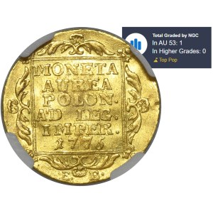Poniatowski, Dukát varšavský 1775 EB - NGC AU53