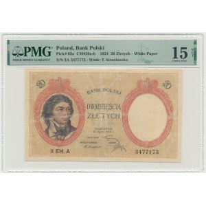 20 gold 1924 - II EM.A - PMG 15 NET