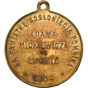 Galicia, Medal Unveiling of the Adam Mickiewicz Monument in Lviv 1904