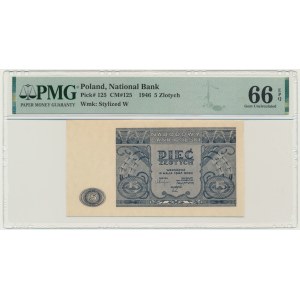 5 zlatých 1946 - PMG 66 EPQ