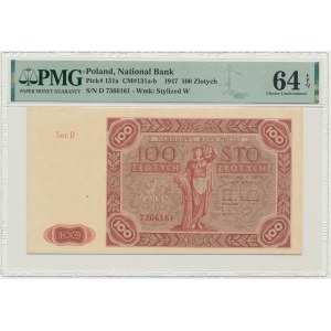 100 gold 1947 - D - PMG 64 EPQ