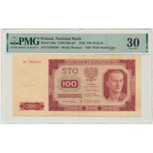 100 złotych 1948 - N - PMG 30
