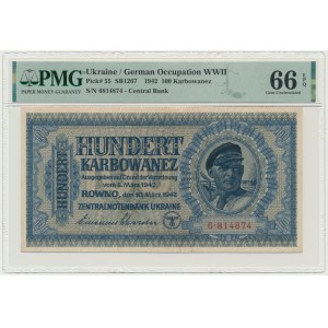 Ukraine, 100 Karbovanets 1942 - PMG 66 EPQ