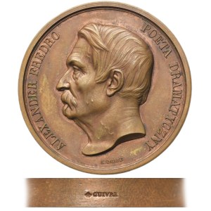 Galicia, Medal Alexander Fredro 1864 - VERY RARE, COPPER