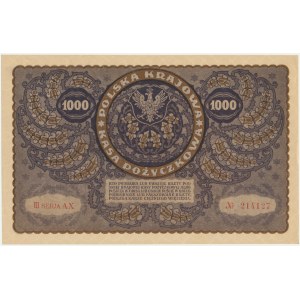 1,000 marks 1919 - III Series AX -.