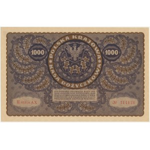 1,000 marks 1919 - III Series AX -.