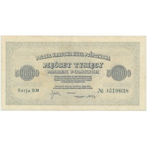 500.000 marek 1923 - SERJA BM - 7 cyfr - BARDZO RZADKI