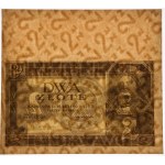 2 zloty 1936 - without series and subprint - with a fragment of a sheet