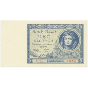 5 zlatých 1930 - Série CC. -