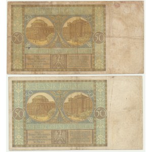 Set, 50 oro 1925 - Ser.I e Ser.AS - (2 pezzi).