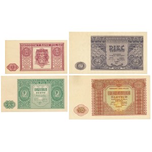 Set, 1-10 oro 1946 (4 pezzi)