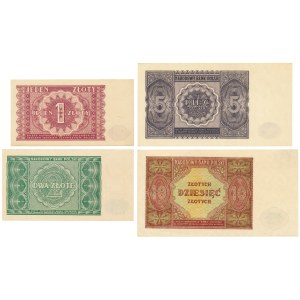 Set, 1-10 oro 1946 (4 pezzi)