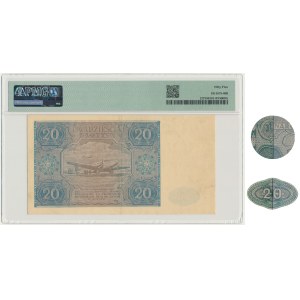 20 gold 1946 - C - PMG 55 - BLUE