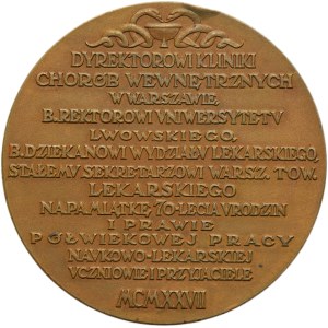 Professor Dr. Antoni Gluziński Medaille 1927 - Jozef Aumiller