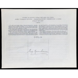Bank Polski Kupców i Przemysłowców Chrześcijanjan w Łodzi, 100 x 500 mkp 1923, emise V