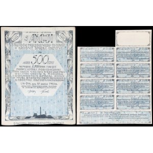 Zakłady Przędzalniczo-Tkackie w Krośnie S.A., 5 x 500 mkp 1923, Emisja IV