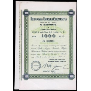 Radomska Fabryka Chemiczna S.A., 1.000 mkp, Emisja III