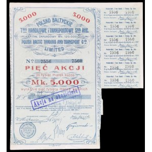 Polsko-Bałtyckie Towarzystwo Handlowo-Transportowe S.A., 5 x 1.000 mkp