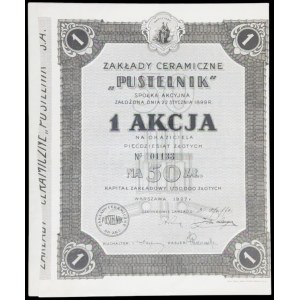 Ceramic Works Pustelnik, 50 zloty 1927