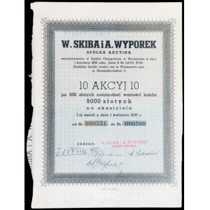 W. Skiba i A. Wyporek S.A., 10 x 500 zł 1935