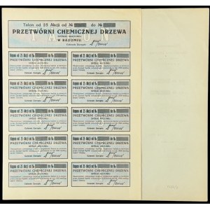 Przetwórnia Chemiczna Drzewa S.A., 25 x 1.000 mkp 1922, Emisja I