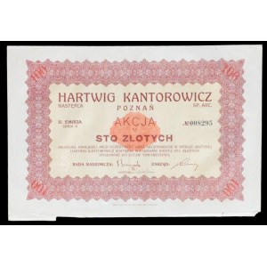 Hartwig Kantorowicz Successor Joint Stock Society, 100 zloty, Issue II