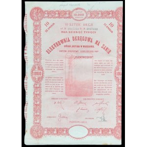 District Power Plant on the San River, 10 x 1,000 mkp 1923, Issue III