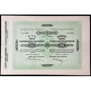 Silesian Escount Bank, 100 x 280 mkp, Issue VIII