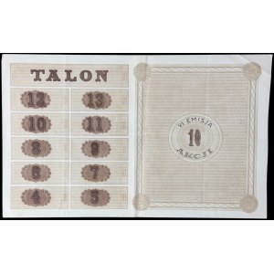 Towarzystwo Akcyjne Fabryki Cukru i Rafinerii Michałów, 10 x 500 mkp 1923, Emisja VI
