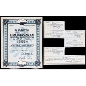 F. Romaszkan Paper Factory S.A. in Wadowice, 5 x PLN 200.