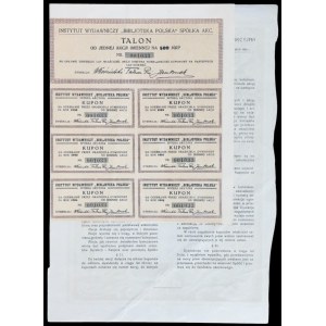 Bibljoteka Polska S.A. Publishing Institute, 500 marks 1921, Issue I