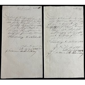 Paper (2 cards) with filigree of the REINERZ paper mill - DUSZNIKI