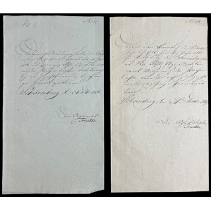 Paper (2 cards) with filigree of the REINERZ paper mill - DUSZNIKI