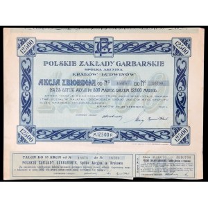 Polskie Zakłady Garbarskie S.A., 25 x 500 mkp 1921