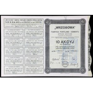 Heather Portland Cement Factory S.A., 10 x PLN 100.