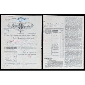 Mutual Insurance Society in Krakow, fire policy 1911.