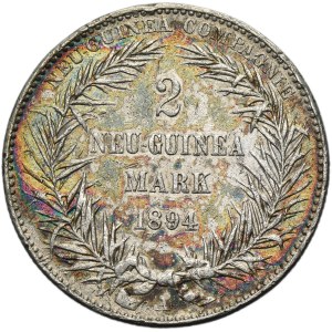 Germany, German New Guinea, Wilhelm II, 2 Mark Berlin 1894 A