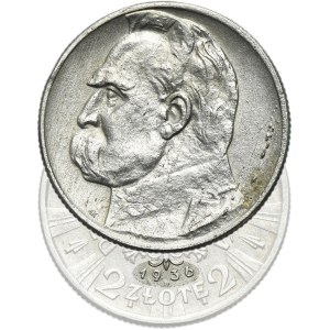 Pilsudski, 2 zloty 1936 - RARE