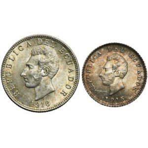 Set, Ecuador, Republic, 1/2 Décimo and 1 Décimo (2 pcs.)