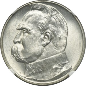 Pilsudski, 10 gold 1936 - NGC MS62