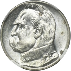 Pilsudski, 5 gold 1935 - NGC MS61