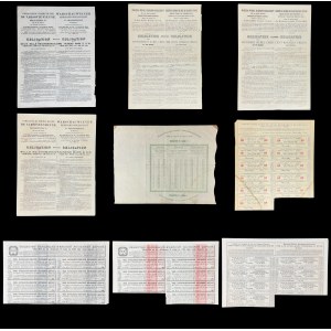 Warsaw-Vienna Iron Road Society, set of bonds (5 pieces).
