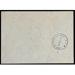 National Bank of Poland transit voucher, Romania, handwritten amount