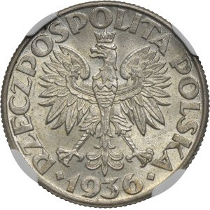 Plachetnica, 2 zlaté 1936 - NGC MS63