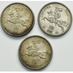 Set, Lithuania, 5 Litai London 1925 (3 pcs.)