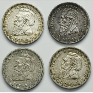 Set, Lithuania, Republic, 5 Litai Kaunas 1936 (4 pcs.)